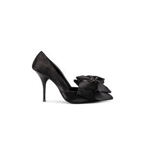 Jeffrey Campbell 'Convince-B' Black Satin Stiletto Heel Pump Size 6.5